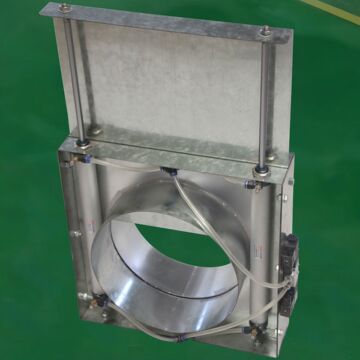 定制镀锌圆形气动插板阀螺旋风管气动插板阀除尘管道气动插板阀