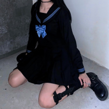 厂家原创蓝三本正版不良jk制服基础款水手服套装中间服学院风班服