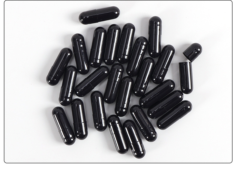 【明胶胶囊】现货全黑00#明胶空心胶囊 红星胶囊胃溶装粉空胶囊壳