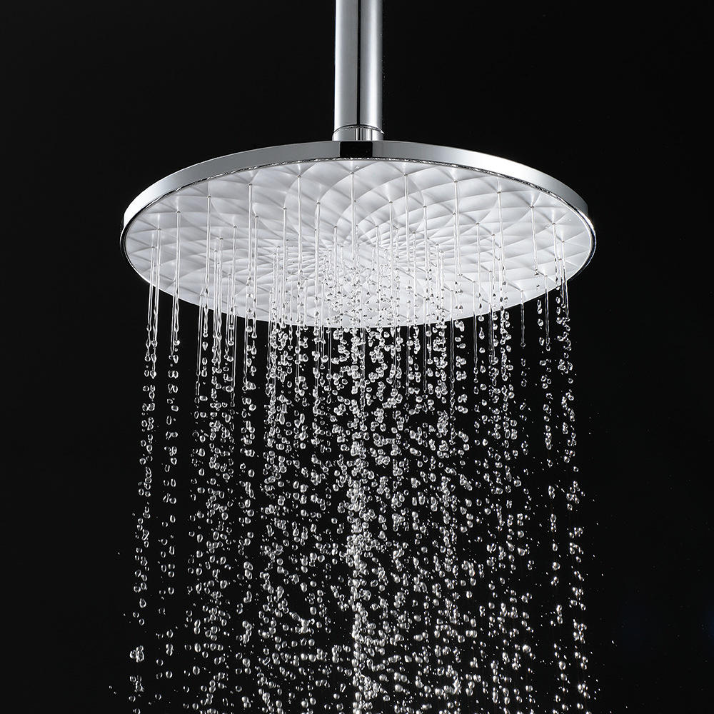 hideep 花洒顶喷浴室淋浴花洒顶喷头白色圆形abs花洒头