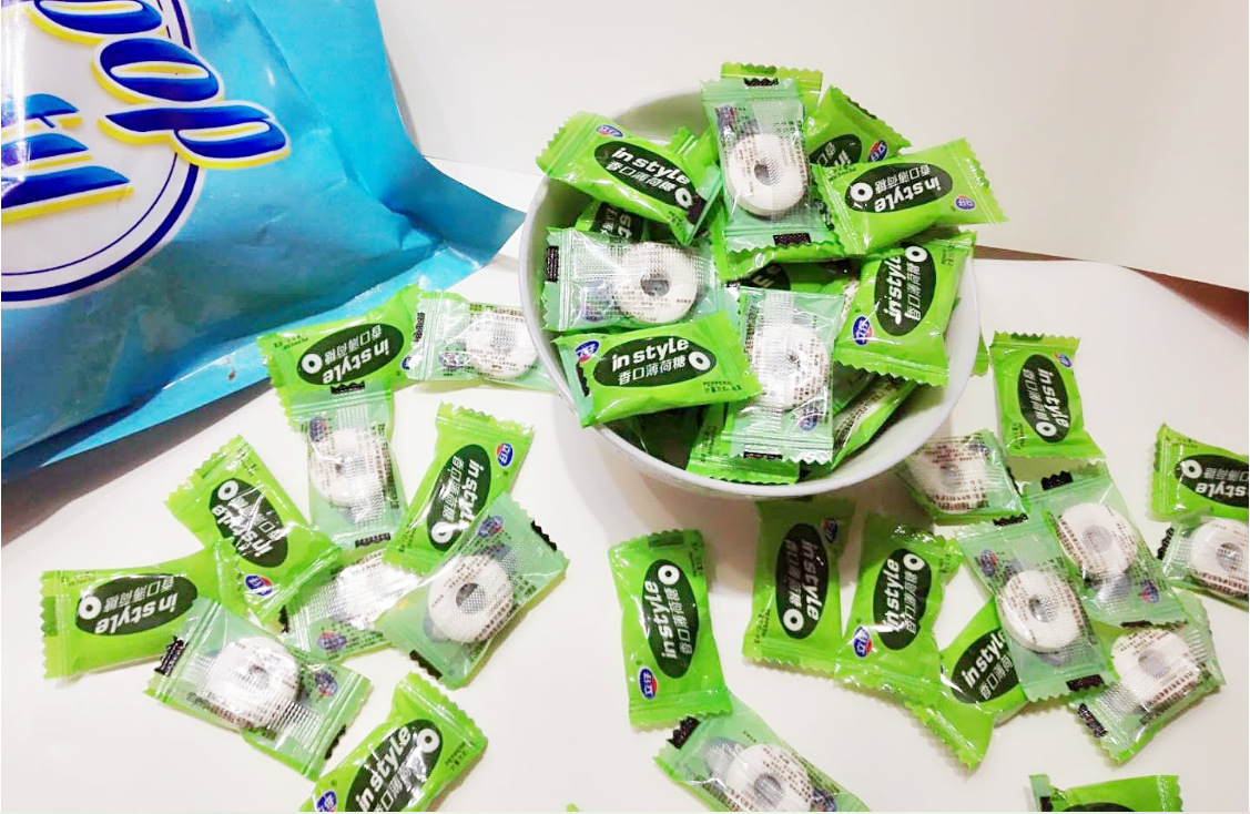 立仔香口薄荷糖火锅店银行酒店接待糖果有个圈的薄荷糖2500g/袋