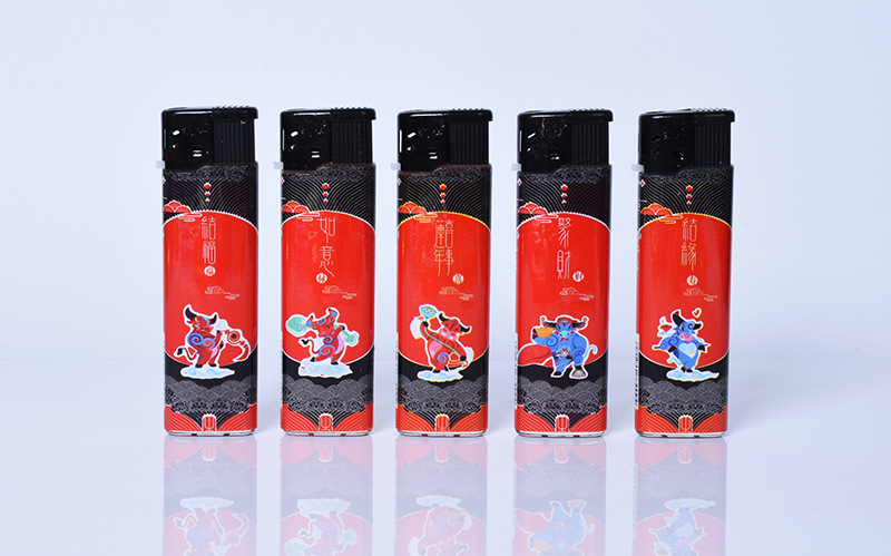 凯牌苹果烟标包膜909打火机打广告一次性塑料打火机电子机批发