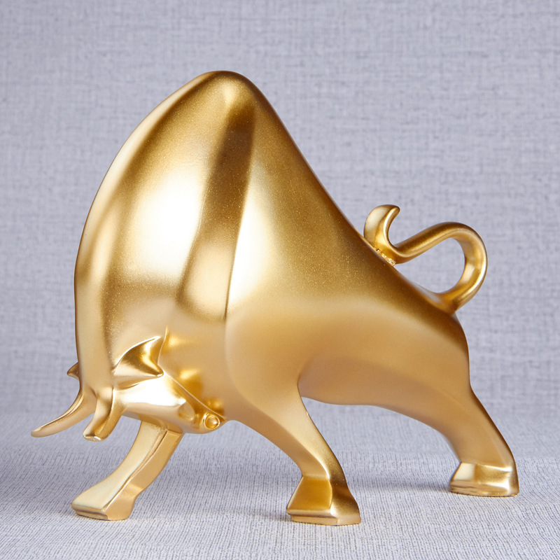 新年金牛旺财招财牛摆件办公室玄关酒柜电视柜装饰品牛年开业礼品