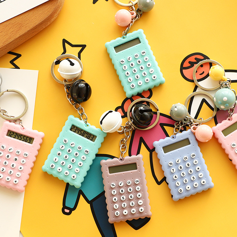 Korean Cartoon Mini Ultra-Thin Button Battery Cute Calculator Creative Portable Computer Handy Calculator