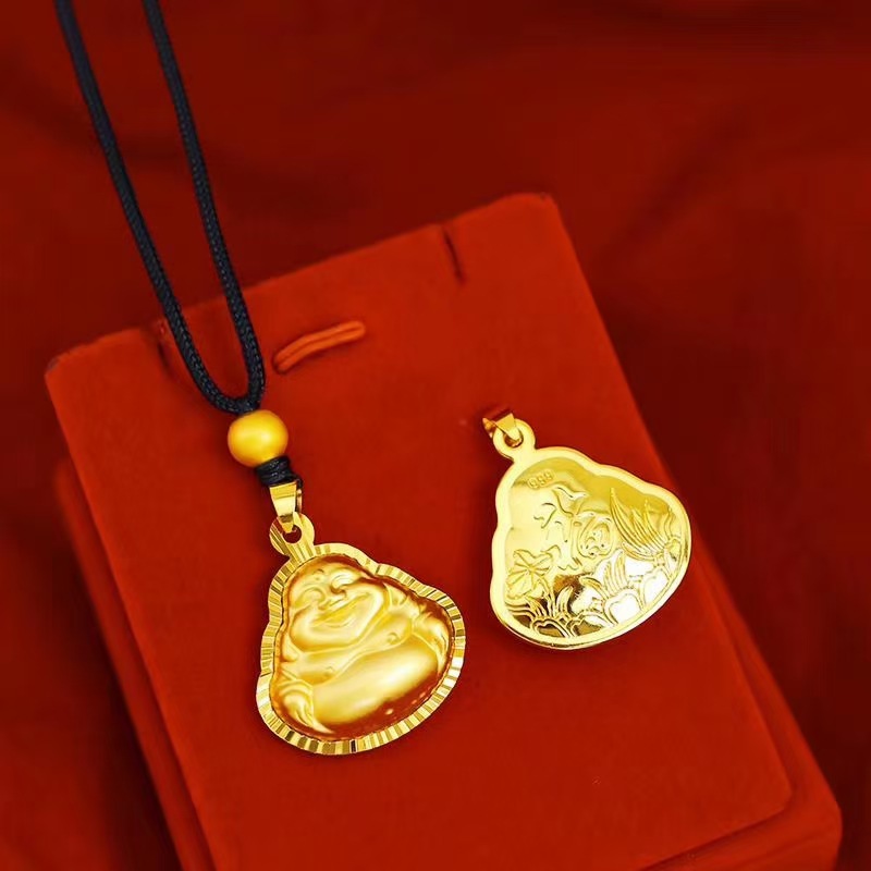 金版小佛吊坠 越南沙金纯铜镀金佛吊坠抖音广告 直播沙金货源批发