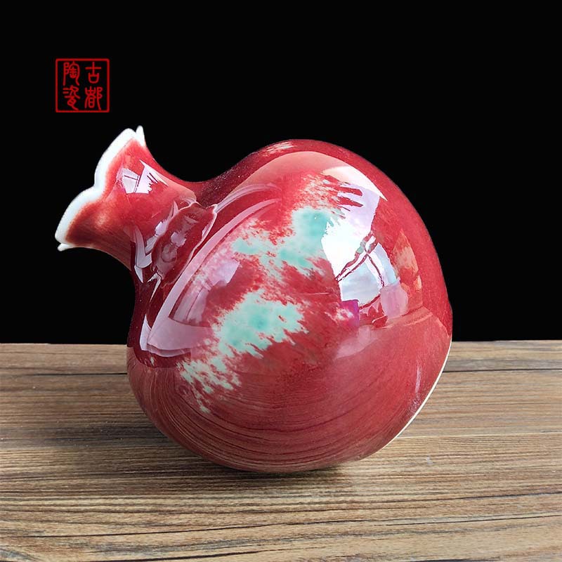 景德镇陶瓷仿古康熙 美人醉豇豆红 颜色釉花瓶