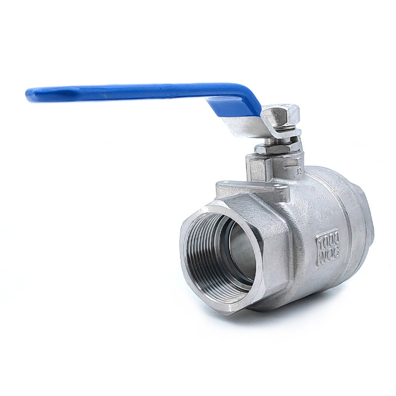 201/304不锈钢q11f两片式内螺纹全通径中重型二片式球阀dn15 20