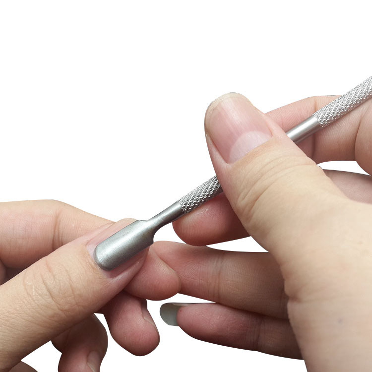 现货不锈钢死皮推修甲工具去角质死皮美甲钢推双头挑指甲油卸甲刀