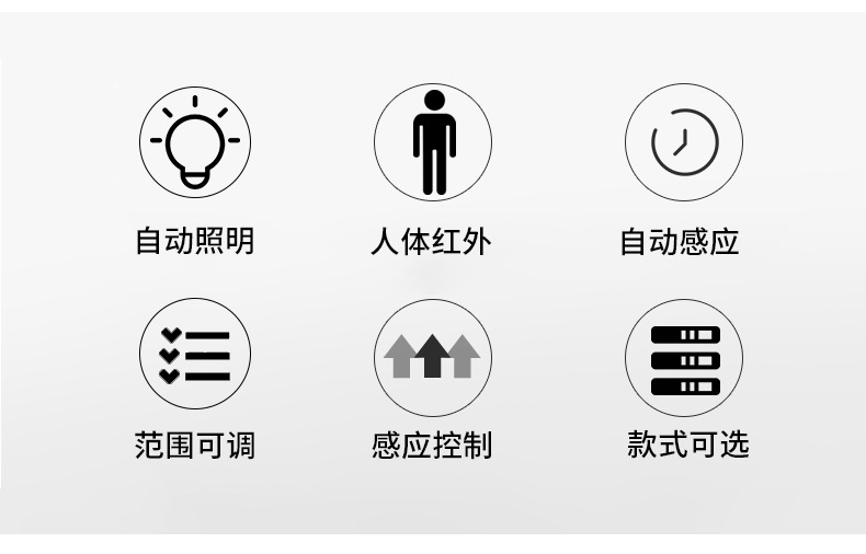 智能人体延时红外感应开关家用橱柜衣柜书柜灯条触摸手扫开关模板