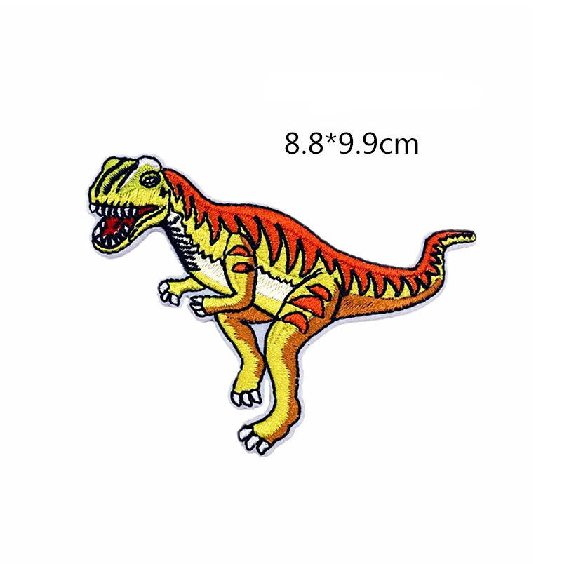 卡通动物恐龙刺绣布贴侏罗纪霸王龙绣花章仔服装辅料装饰补丁贴布