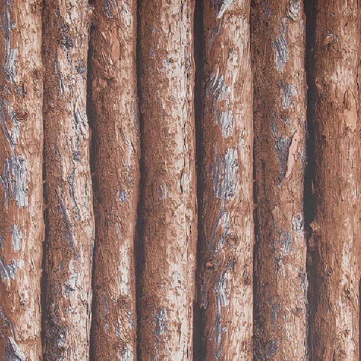 复古怀旧仿真树皮树纹木纹木头纹理墙纸3d立体个性餐厅火锅店壁纸