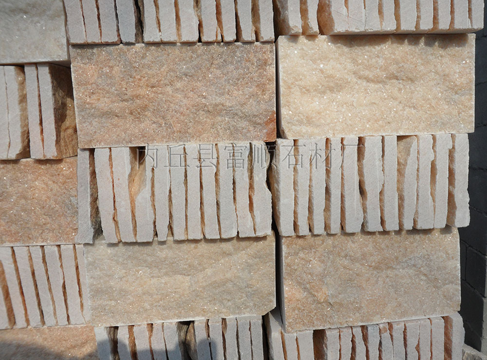 厂家供应芙蓉红蘑菇石芙蓉红外墙文化石