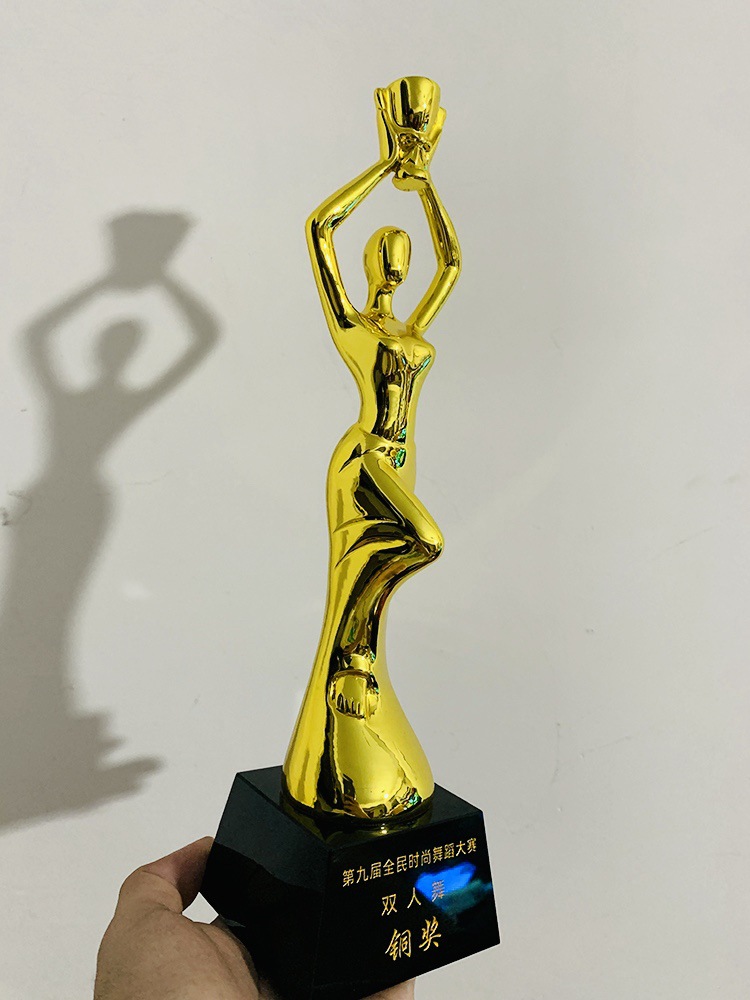 舞蹈奖杯刻字创意跳舞儿童比赛水晶奖座现货广场舞芭蕾拉丁民族舞