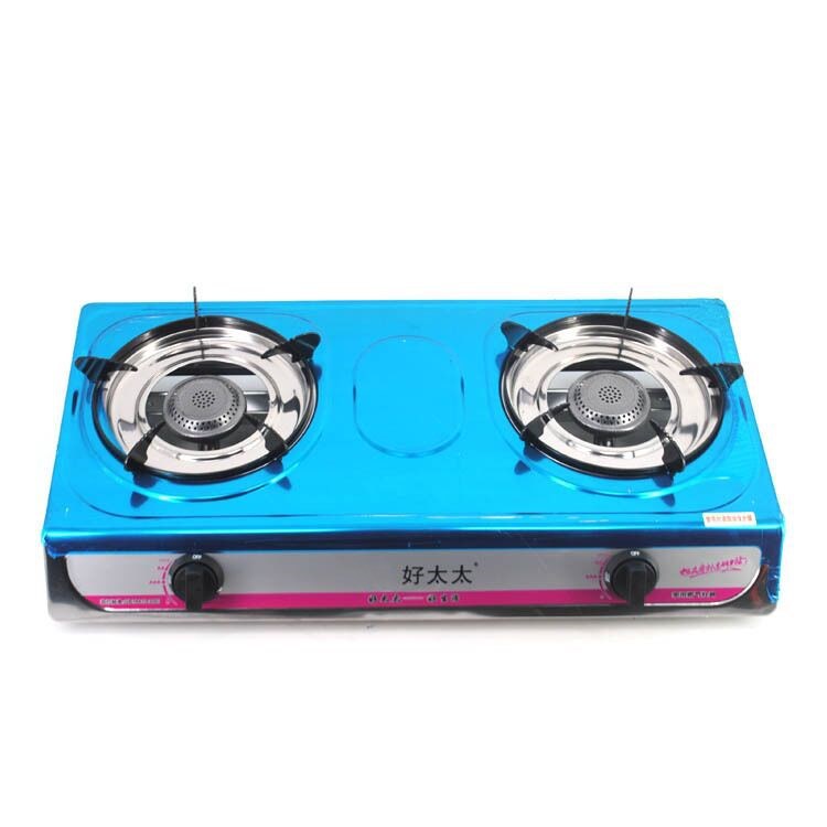 厂家批发煤气灶双灶台式钢面燃气灶液化气家用节能双眼双头