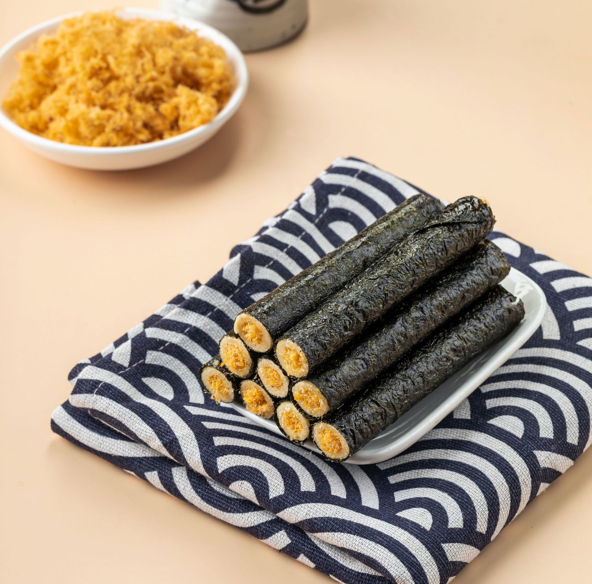 汪汪队肉松虾肉鳕鱼海苔卷儿童孕妇零食海苔肉松卷夹心脆80g