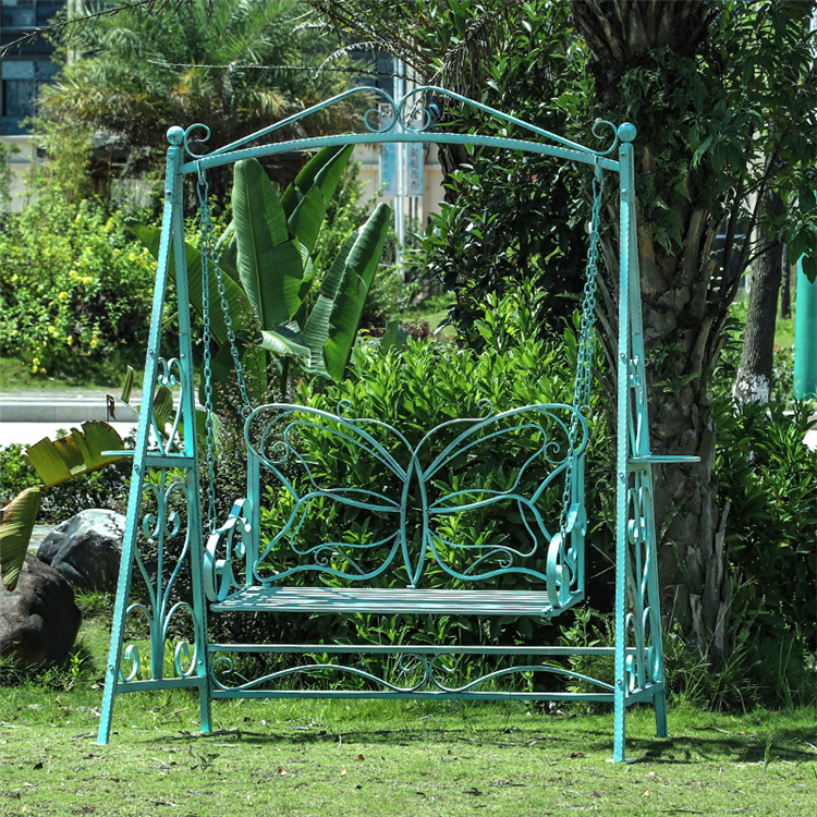 室外公园单人秋千椅 别墅花园阳台休闲秋千椅 现代简约户外家具