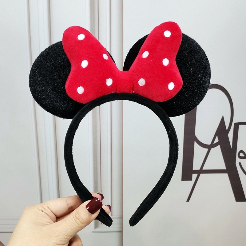 韩国可爱网红米妮发箍星戴露长耳朵发卡白雪公主发夹