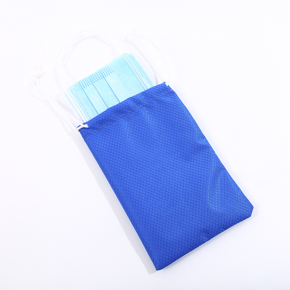 防尘一次性口罩包装袋kn95口罩收纳袋便携式存放寄存夹拉绳彩袋