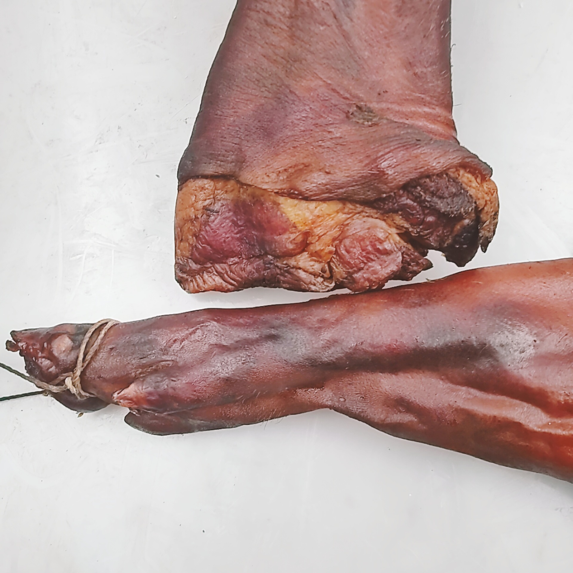 湘腊全湖南特产烟熏腊猪脚 烟熏猪脚腊猪蹄腊猪手烟熏猪蹄