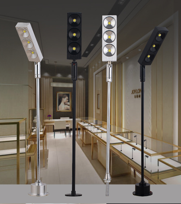 led立杆射灯3w珠宝柜台灯黄金眼镜饰商场展柜灯1w2w3w柜台灯