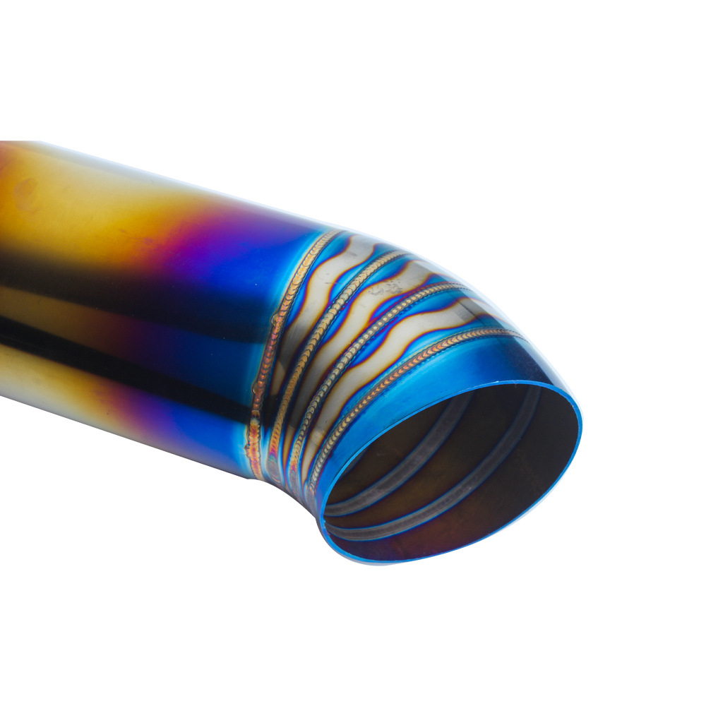 厂家直供 汽车改装通用烤蓝尾喉 创意不锈钢烤蓝排气管65mm 75mm