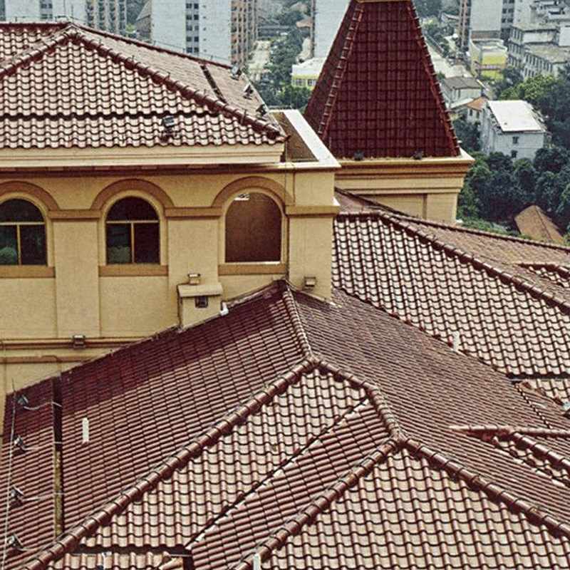 佛山西瓦屋面瓦片防水瓦乡村别墅屋顶陶瓷瓦琉璃瓦s瓦31x31红陶瓦