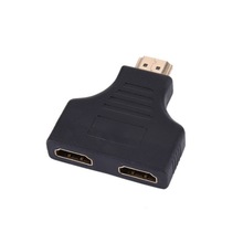 HDMI 一公二母双胞胎扁头 HDMI一分二转接头