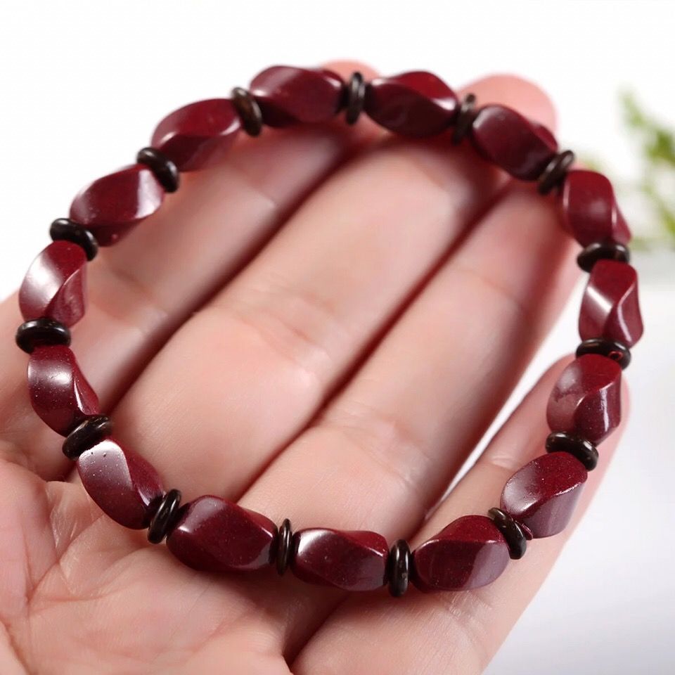 高含量紫金朱砂手链单圈原创牛年扭转乾坤手链简约男女本命年手串