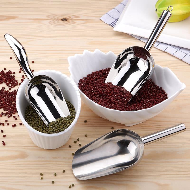 不锈钢新款曲柄冰铲粮食铲面铲米铲茶叶铲食物铲糖铲干货铲