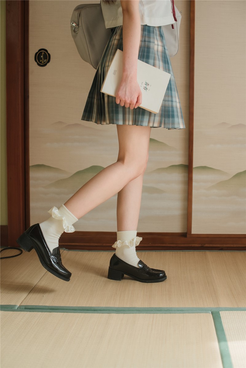 jk袜子女日系春秋lolita短袜棉蕾丝花边可爱软妹洛丽塔木耳边袜子