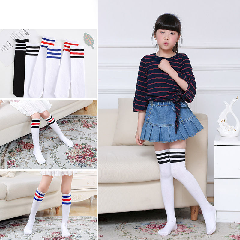 Children's Socks Tube Socks Girls' Stockings over-the-Knee Cotton Socks Student Thigh High Socks Boy Soccer Socks Sports Stockings