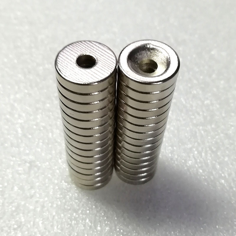 窗帘束带磁铁m3沉头孔12*3 mm喇叭孔3.5/7mm钕铁硼强磁现货满包邮