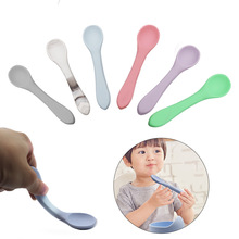 儿童婴儿硅胶勺子 辅食勺 宝宝软头勺 儿童训练勺全硅胶软匙