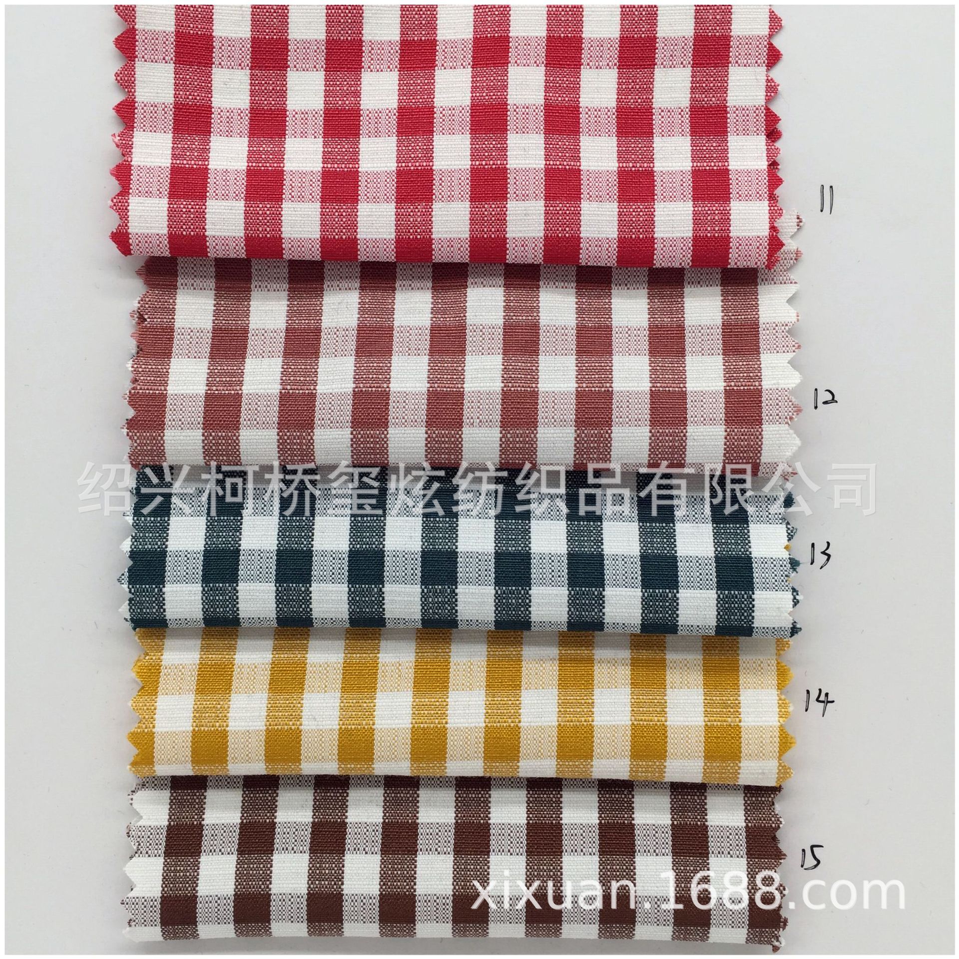 格子布 涤棉平纹色织格子条子布料 男女童装衬衫连衣裙格子面料