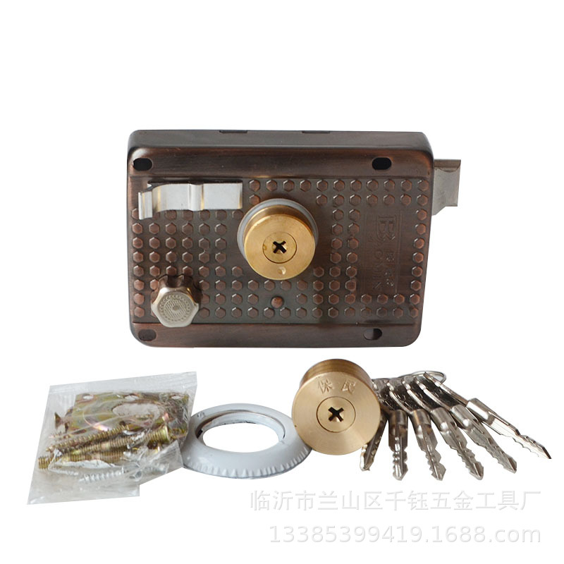 保民9219外装门锁 家用外装门锁 宿舍 储藏室 铁门大门老式防盗锁