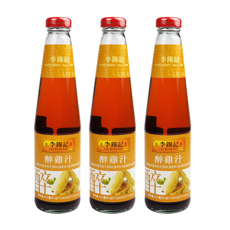 现货批发 港版李锦记醉鸡汁醉虾鸭鸡烹饪调味料410ml 12瓶一箱