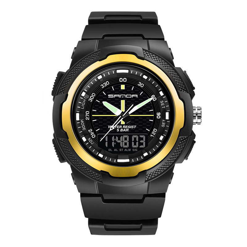 sanda三达3004手表腕表时尚运动多功能学生电子表男士防水石英表