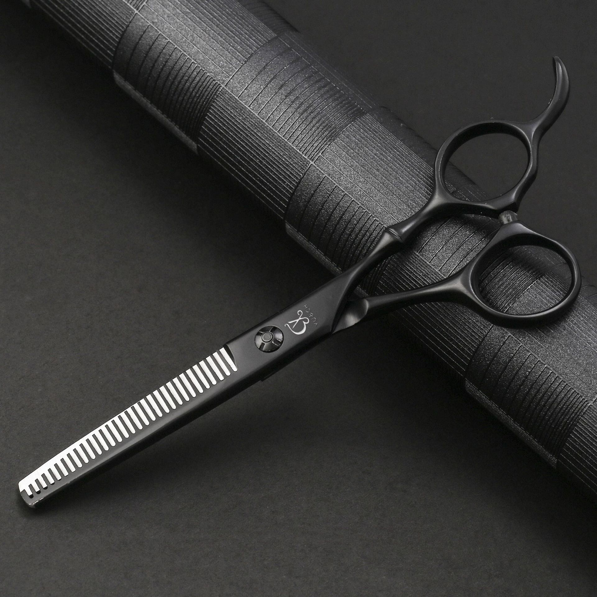 黑色6英寸理发剪刀美发剪头发的剪刀平剪牙剪刘海剪亚马逊热销-阿里巴