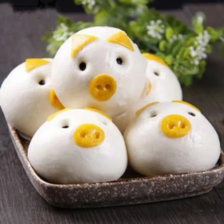 裕点红豆猪仔包【270g/6个】广东早茶点心儿童营养卡通早餐