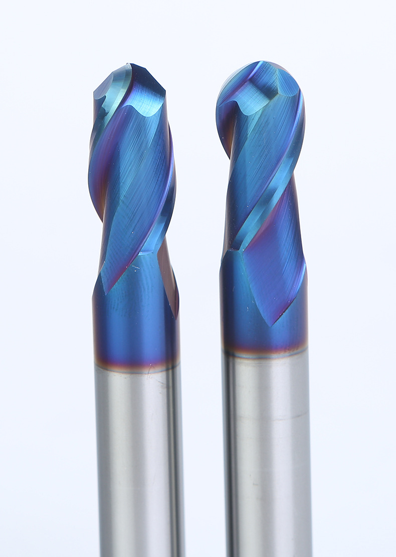 65度硬质合金 蓝纳米2刃球头铣刀 累计出口40国