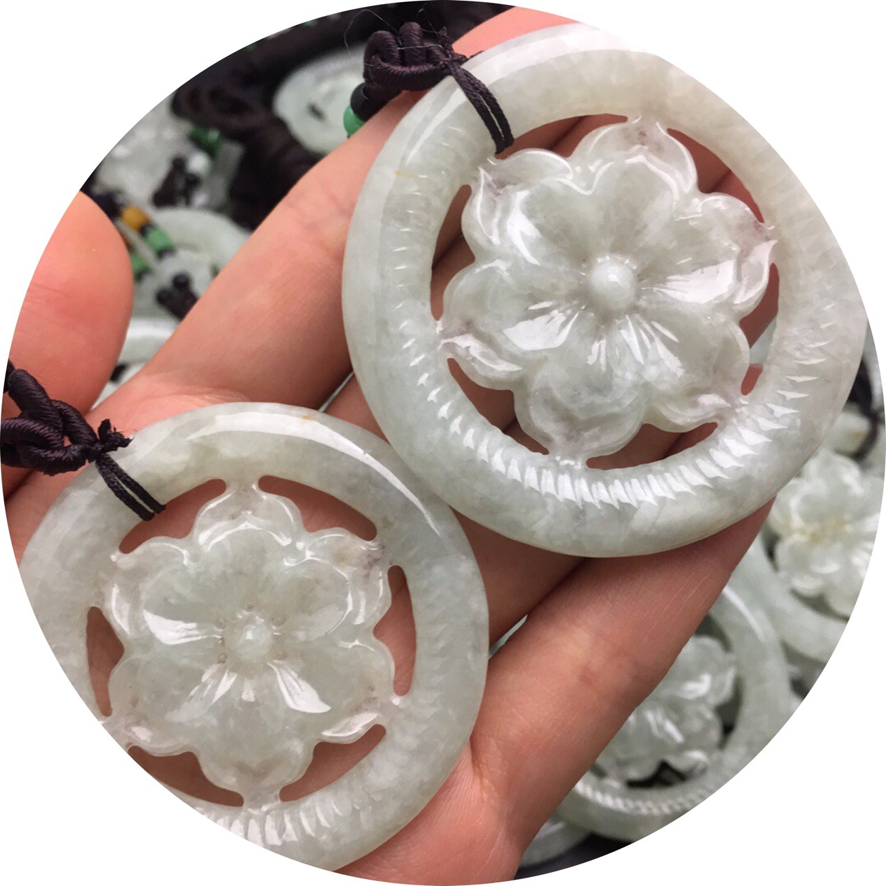 缅甸翡翠a货花牌玉石吊坠挂件玉器工艺品厂家批发