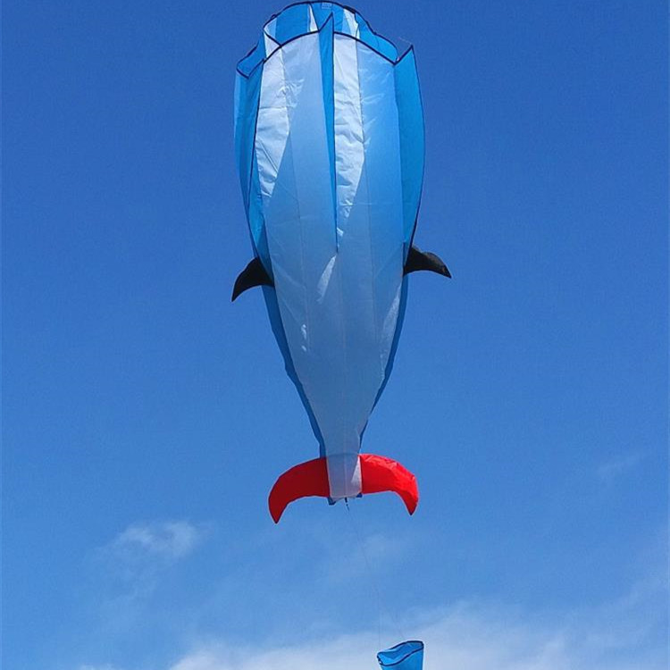 潍坊现代海豚风筝 软体海豚鲸鱼风筝 好飞易携带多色可选