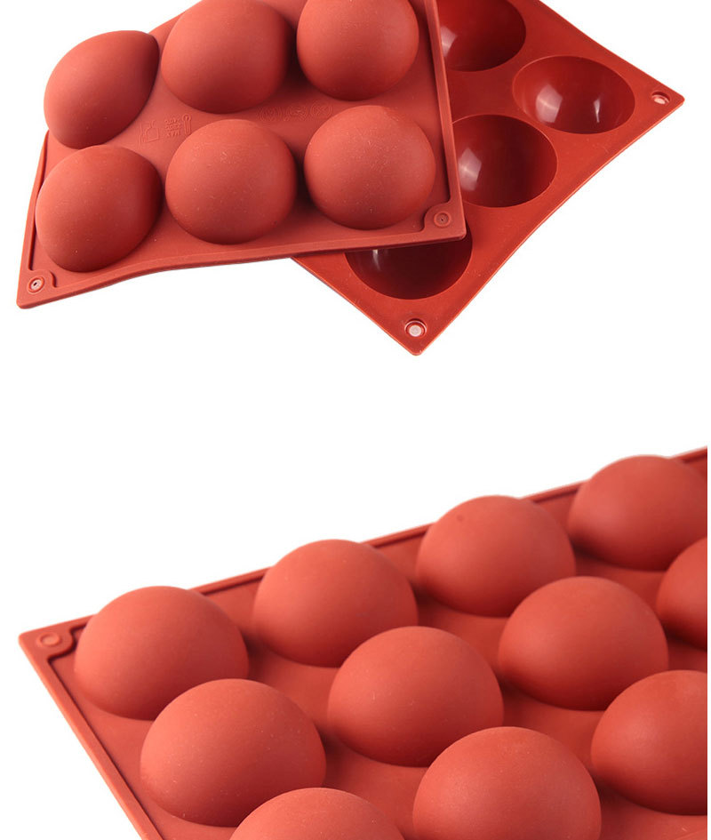 现货 半球形硅胶模具 半圆硅胶蛋糕模 6孔巧克力模具 手工肥皂模