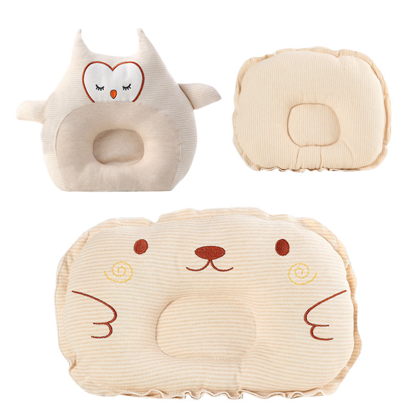 婴儿枕头防偏头枕新生儿枕头棉质宝宝枕彩棉枕头批发母婴用品