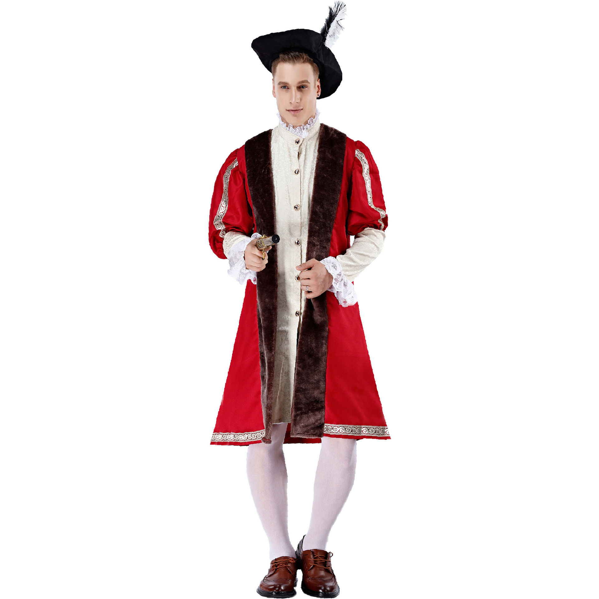 mxl万圣节成人男复古罗马中世纪国王装斗牛士骑士王子表演出服装