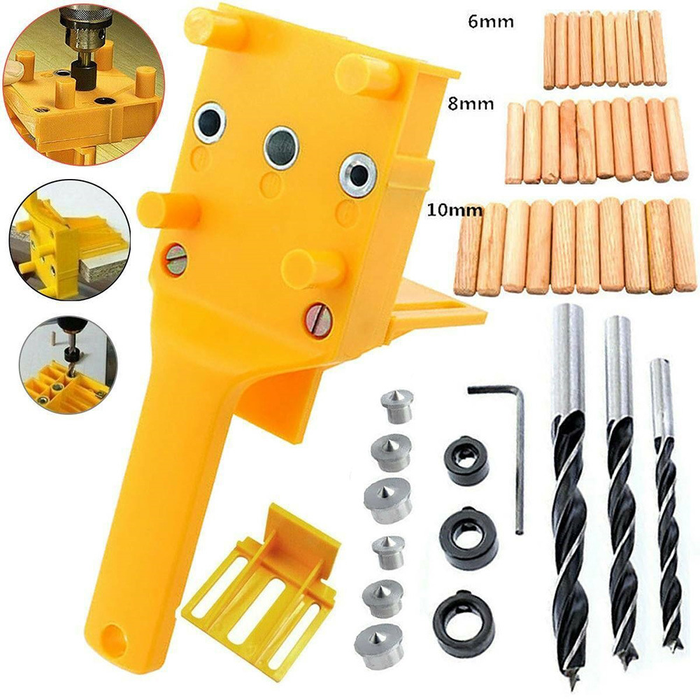 跨境木工打孔器木工定位器木工工具44pcswoodworkingdoweljig