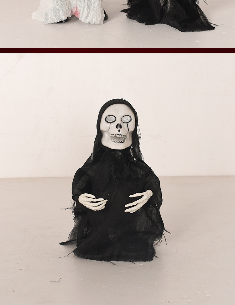 万圣节道具恐怖整蛊整人跳舞骷髅鬼会走路摇摆开心鬼电动玩具摆件