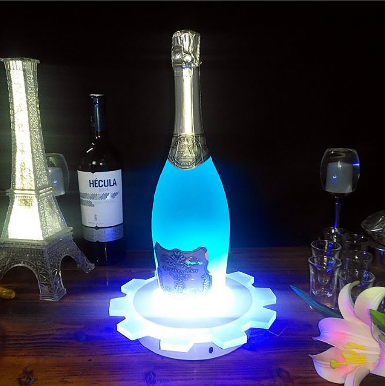 新款摆插入式红酒座方形酒塔酒吧莲花形亚克力夜店酒具酒架子底座