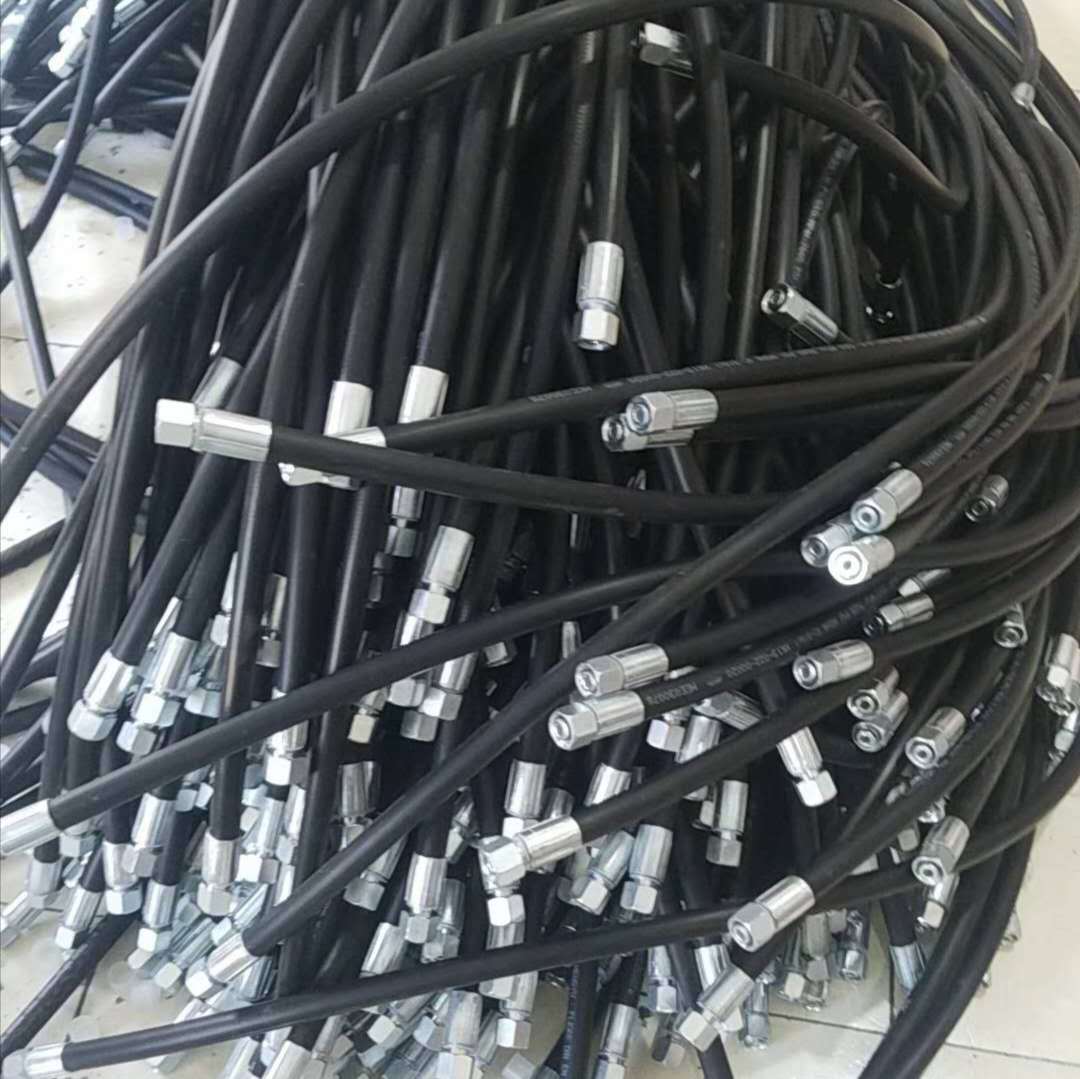 批发高压钢丝缠绕胶管 液压高压油管 油管总成橡胶管