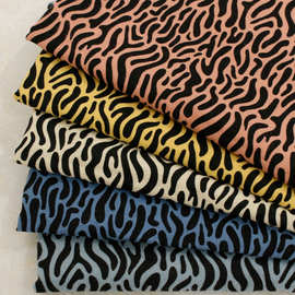 秋冬韩版豹纹迷彩印花全棉磨毛面料 童装棉服外套衬衫抓毛棉布厚